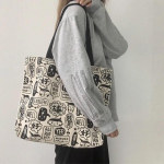 Naiste k&auml;ekott Moodne &otilde;lakott Prinditud l&otilde;uendist kott Suure mahutavusega ostukotid 35*33cm