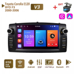 Android Car Multimedia Stereo Player Radio Video Carplay jaoks Toyota Corolla E120 2000-2006 BYD F3 GPS WIFI Android Auto 2+32GB 1+32GB