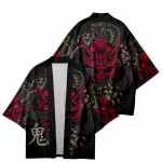 Snake Demon Print Mantel Jaapani kimono kardigans&auml;rk naiste Haori Yukata Cosplay meeste traditsioonilised riided L