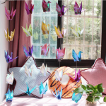 10 tk 1 stringi origami paberist kraana vanikud Decor Origami linnud striimerid beebi du&scaron;&scaron;i kihlus s&otilde;brap&auml;eva s&uuml;nnip&auml;evapeoks