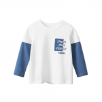 Poiste pikkade varrukatega T-s&auml;rk 100% puuvillast Basic Tops s&auml;rk lastele ja v&auml;ikelastele 90cm valge