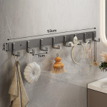 Konks tugev kleepuv seinale kinnitatav r&auml;tik vannitoasein ilma punchk&ouml;&ouml;kita vannitoa riidenagi kandev&otilde;imeline kleepkonks 53*3CM hall