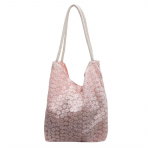 Pitsist v&otilde;rkkangast lilleline &otilde;lakott Naiste kandekott roosa