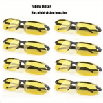 2/4/8tk Meeste &ouml;ise n&auml;gemise prillid s&otilde;iduprillid arvutiraamiga p&auml;ikeseprillid pimestamisvastased v&auml;lisprillid, mida saab k&auml;sitseda &ouml;&ouml;sel kalap&uuml;&uuml;gil, spordiprillid, juht 8pcs