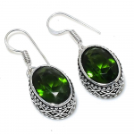 Peridot Gemstone Handmade 925 Sterling Silver Jewelry Earring 1.42 v7t86