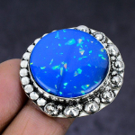 Blue Triplet Opal Gemstone 925 Sterling Silver gift Jewelry Ring Size 7 B5c57