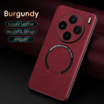 Luksuslik nahast magnetiline taskukohver VIVO X100 Pro IQOO 12 Pro autokinnitus&uuml;mbrisele, silikoonist p&otilde;rutuskindel t&auml;ielik kaitsekate VIVO X100 Pro 5G must