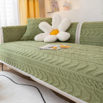 Talvine diivani kate Paks pl&uuml;&uuml;sist libisemiskindel diivanipadi elutuppa Pehme universaalne diivani kate seljar&auml;tik sektsiooniline diivanimatt 45cm pillowcase 1pcs beež