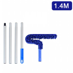 1,4/1,7M laeventilaator, pika varrega mikrokiust laeventilaatori tera puhastushari Eemaldatav lae tolmueemaldushari 1.4M Set sinine