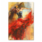 Hispaania flamenko ilutantsija kunst &Otilde;lil&otilde;uendimaal Vintage figuuriplakatid ja v&auml;ljatr&uuml;kid Seinakunstipilt Kaasaegne Hme Dekoratsioon 60x90cm No Frame