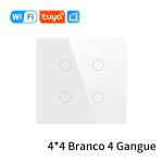 Tuya WiFi Smart Switch Brasiilia 4x4 AC110-220V puutepaneel 4/6 Gang Light Switch APP Juhtimine t&ouml;&ouml;tab Alexa Google Home'iga