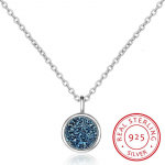 925 h&otilde;bedane kaelakee, sinine kristallfragment Dream Star Planet kaelakee naistele kett Choker pulmapeo ehe kingitus