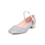 T&uuml;drukute Sequin Glitter Kuldne H&otilde;bedane Kingad Suur Pluss Naiste Mary Jane Kingad Daamide Plokk-kontsaga Peo Bling-bling Pumbad 33