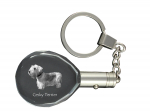 Cesky Terrier, Czech Terrier, Bohemian Terrier - pendant with a photo of a dog, crystal key ring in a gift box, a unique gift by Art-Dog