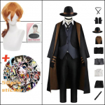 Bungo Stray Dogs Cosplay Nakahara Chuuya Halloweeni kost&uuml;&uuml;m Anime Riided Disfraz Adulto Fantaasiad Deguisement Garcons Hombre L