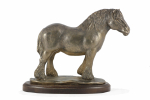 Percheron- Belgian - horse figurine, horse silhouette on wood, prestigious award in the Art-Dog brand competition