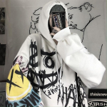 Goth Harajuku Hoodies Naiste Anime Suurem&otilde;&otilde;tmeline dressipluus Graffiti Multifilmi tr&uuml;kised t&auml;navar&otilde;ivad 2XL hall