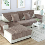 Diivani kate, diivanikate istmepatja jaoks, pestav sametist diivanikate, libisemisvastane L-kujuline diivanikate koertele lemmiklooma kassile 70*70cm