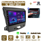 Android Carplay Autoraadio Mitsubishi Outlander XL 2007-2012 jaoks Multimeediam&auml;ngija Peaseade Stereo GPS-navigatsioon BT WIFI 2+32GB 1+16GB,B black