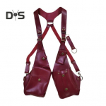 Sling kott vargusvastane rakmete kott keskaegne Steampunk stiilis rahakott sile kunstnahast reguleeritav rihm neet Decor kaenlaaluse topelt &otilde;lakott helepruun v&auml;rv