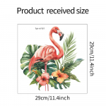 Fun-m161 Tropical Green Flamingos Vannitoa tualett-WC dekoratiivkleebistega kodu kaunistamiseks 29*29CM/fun-m161