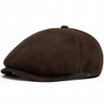 Uus PU kunstnahast Newsboy Cap Mood Vintage Meeste Naiste Baretid Kevadeks S&uuml;gisvisiir Lamedad M&uuml;tsid Vabaaja retro Hip Hop M&uuml;tsid kohv
