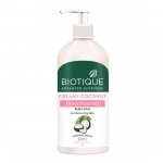 Biotique Kreemjas Kookos Deep Nourish Kehalosjoon V&auml;ga Kuivale Nahale | Niisutav ja Nahka Niisutav | 100% Botaanilised Ekstraktid | 300ml