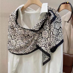 Siidist mooruspuu siidist sall, tavaline ja elegantne vesitindiga bambussiid, sall, naiste kreppsall, sall valge