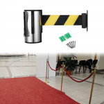 Seinakinnitatav sisset&otilde;mmatav lintpiire, nailonist rahvakontrollilahendus lennujaamadele ja jaekaubandusele 5 m Yellow Black