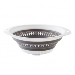 Drenaažikorv Kokkupandav kurn BPA-vaba plastikust k&auml;epidemetega Ruumis&auml;&auml;stlik disain Pasta K&ouml;&ouml;giviljad Puuviljad Silikoons&otilde;el Ellipse tumehall v&auml;rv