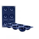 Moule - Ibili - 870033 - Forme Semisphere - 6 Cavit&eacute;s - Bleu - Compatible cong&eacute;lateur et lave-vaisselle