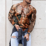 Muscle Tattoo Meeste Kompressioon T-s&auml;rgid Pikkade varrukatega Wolf Dragon Spordir&otilde;ivad Rashguard Fitness J&otilde;usaali Topid Teesid T&auml;navar&otilde;ivad T-s&auml;rk S