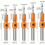 5 tk 8 mm &uuml;mara varrega s&uuml;vistuspuurite komplekt 2,8&ndash;4 mm koonustega puuriterad Puidut&ouml;&ouml;tlemiskruviga l&otilde;ikamisaukude puurimise ja avamise t&ouml;&ouml;riist