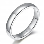 Trumium 2/4/6mm 925 Sterling h&otilde;bedane s&otilde;rmus k&otilde;rgpoleeritav tavaline kuppel pulmapael Mugav Dropshiping 5