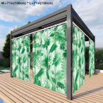 1 tk veekindel v&auml;liskardin, kaasaegne lihtne stiil taimelehtede mustriga kardin, troopilise teemaga sise&otilde;ue/v&auml;li&otilde;ue/veranda privaatsus W138X214H(cm) 1PC&Grommet top