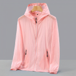 Moodsad p&auml;ikesekaitsekreemid Suvised meeste riided vabaaja Upf 50 &otilde;hukese kapuutsiga paari suures suuruses suvejoped XL roosa