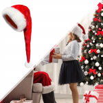 Christmas Hat Cap Dress up Santa for Cosplay Party Favors Stage Performance 32x80 cm