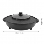 Majapidamispott Multifunktsionaalne elektriline kuumpott Mittenakkuv elektrigrill Rotisserie Rotisserie Pannil praadimine Shabu elektripott UK must