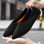 Moodsad Naiste Hingavad Kingad Naiste Mokassiinid Veniv Kootud Mugavad T&ouml;&ouml;kingad L&uuml;hidalt Moekad Naiste Madalad Kingad Kerged S&otilde;idu Loaferid Zapatos 35 must