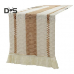 Peolaua jooksja kudumiskangas Boho stiilis tuttidekoor Kontrastv&auml;rviline punutud plekikindel korduvkasutatav lauakaitse kaunistus balli pidulik laud 120 cm 4