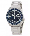Seiko 5 Sports SKX Seeria Roostevabast terasest Sinine p&auml;ikesekiirtega sihver Automaatne SRPK97K1 100M Meeste k&auml;ekell sinine