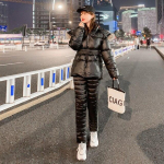 Naiste talvekomplekt, &otilde;uesuusakost&uuml;&uuml;m, puhas soe jakk + p&uuml;ksid, 2-osaline komplekt 2XL