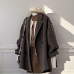 &Uuml;likonna villane mantel naiste l&uuml;hike talvine uus villane jakk talvine n&ouml;&ouml;pidega blazer S gray