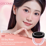 GECOMO Air cushion blush cream, Sweet Korean Blush, with Mini Puff and Mirror, Brightens Cheek Natural Color Blusher