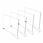 L&auml;bipaistev Riietekapi Korraldaja Riiete Eraldaja Kapi Raamaturiiuli Eraldaja 4pcs