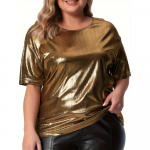 BITCED Naistemood vabaaja suve &uuml;hev&auml;rvilise tr&uuml;kiga l&uuml;hikeste varrukatega O-kaelusega pluusid ja s&auml;rgid XL