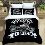 Guzzi mootorrattaga tr&uuml;kitud Voodipesukomplektid peen vooditarvete komplekt tekikott vooditekkide komplekt voodipesukomplekt luksuslik s&uuml;nnip&auml;evakingitus 70x133cm 2pcs