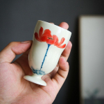 Glasuurialused keraamilised teetassid, k&auml;sitsi maalitud k&otilde;rvitsatassid, degusteerimistee tassid, suure mahutavusega isiklikud tassid, joogitee tassid 5x8cm 75ML