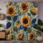 2 tk komplekt HD Loov Tikand P&auml;evalill dekoratiivne kardin Kollane lips digitaalselt tr&uuml;kitud kardin Kodu kaunistamine stiil Kaunistus W52H63inchW132H160cm