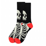 Unisex gooti stiilis Retro Rose Skull Jacquard puuvillased keskmise toruga trendikad sokid Rose Skeleton Solo Dance, One Size